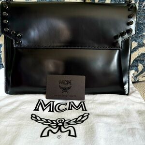 Authentic MCM Studded Clutch Bag
